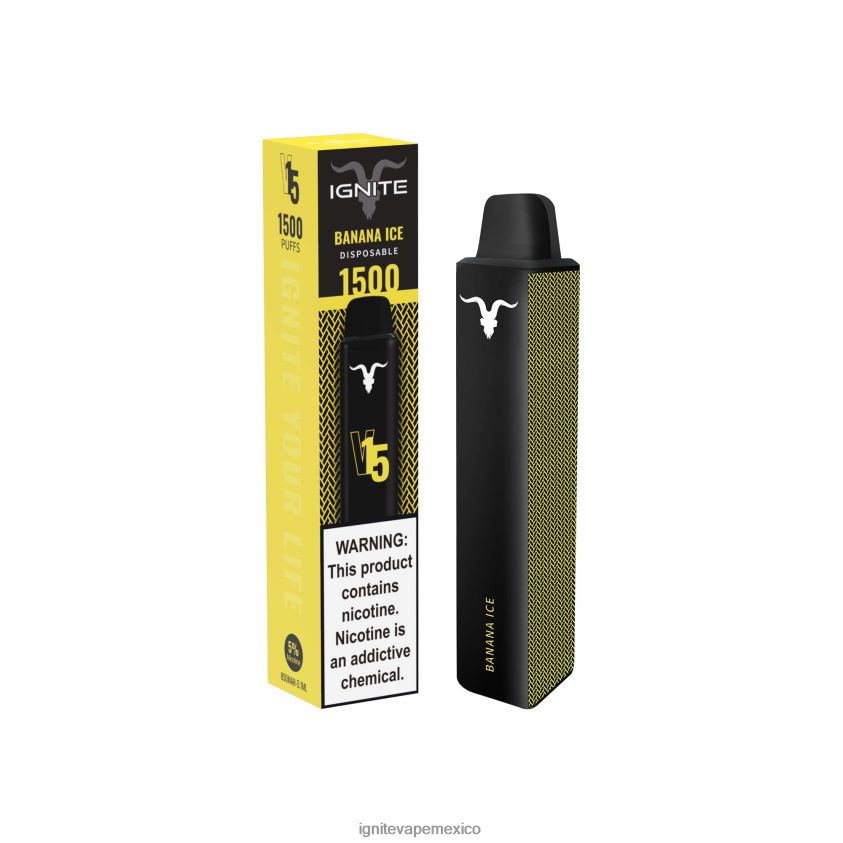 IGNITE Vape Monterrey - IGNITE V15 pluma vaporizador 244B4T12 hielo de plátano