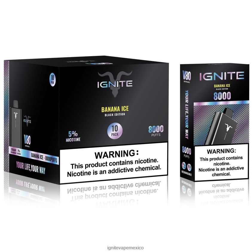 IGNITE Vape Sabores - IGNITE V80 paquete de 10 bolígrafos vaporizadores 244B4T65 hielo de sandia