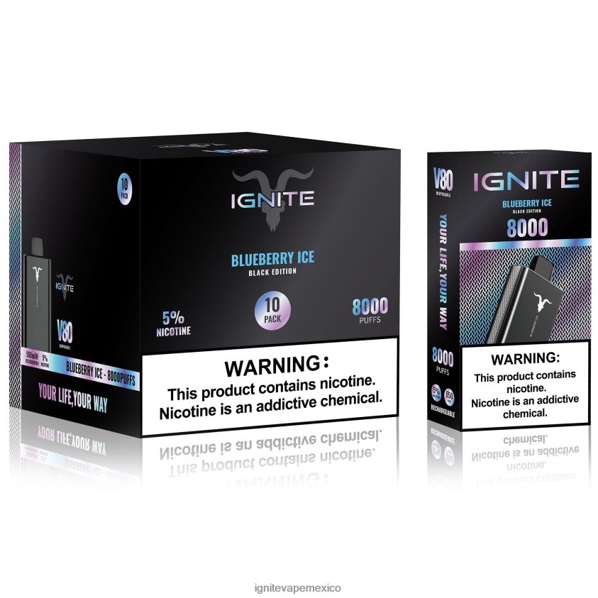 IGNITE Vape Sabores - IGNITE V80 paquete de 10 bolígrafos vaporizadores 244B4T65 hielo de sandia