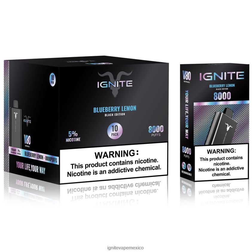 IGNITE Vape Sabores - IGNITE V80 paquete de 10 bolígrafos vaporizadores 244B4T65 hielo de sandia