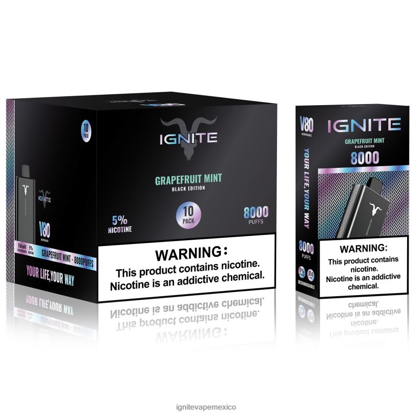 IGNITE Vape Sabores - IGNITE V80 paquete de 10 bolígrafos vaporizadores 244B4T65 hielo de sandia